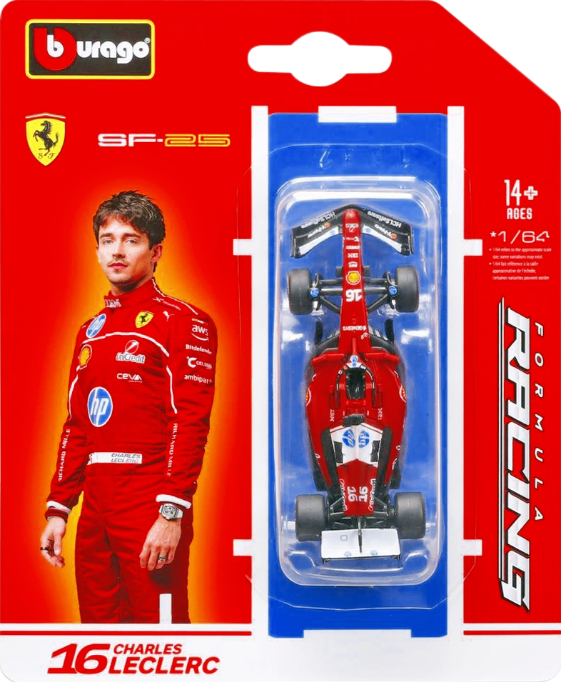Bburago Formula Racing • Ferrari SF-25 • N°16 • Charles Leclerc Bburago Formula Racing • Ferrari SF-25 • N°16 • Charles Leclerc