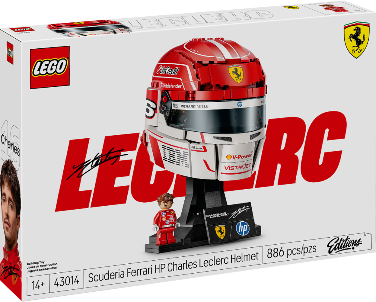 Casque Scuderia Ferrari HP Helmet de Charles Leclerc • 886 pcs • Réf. 43014