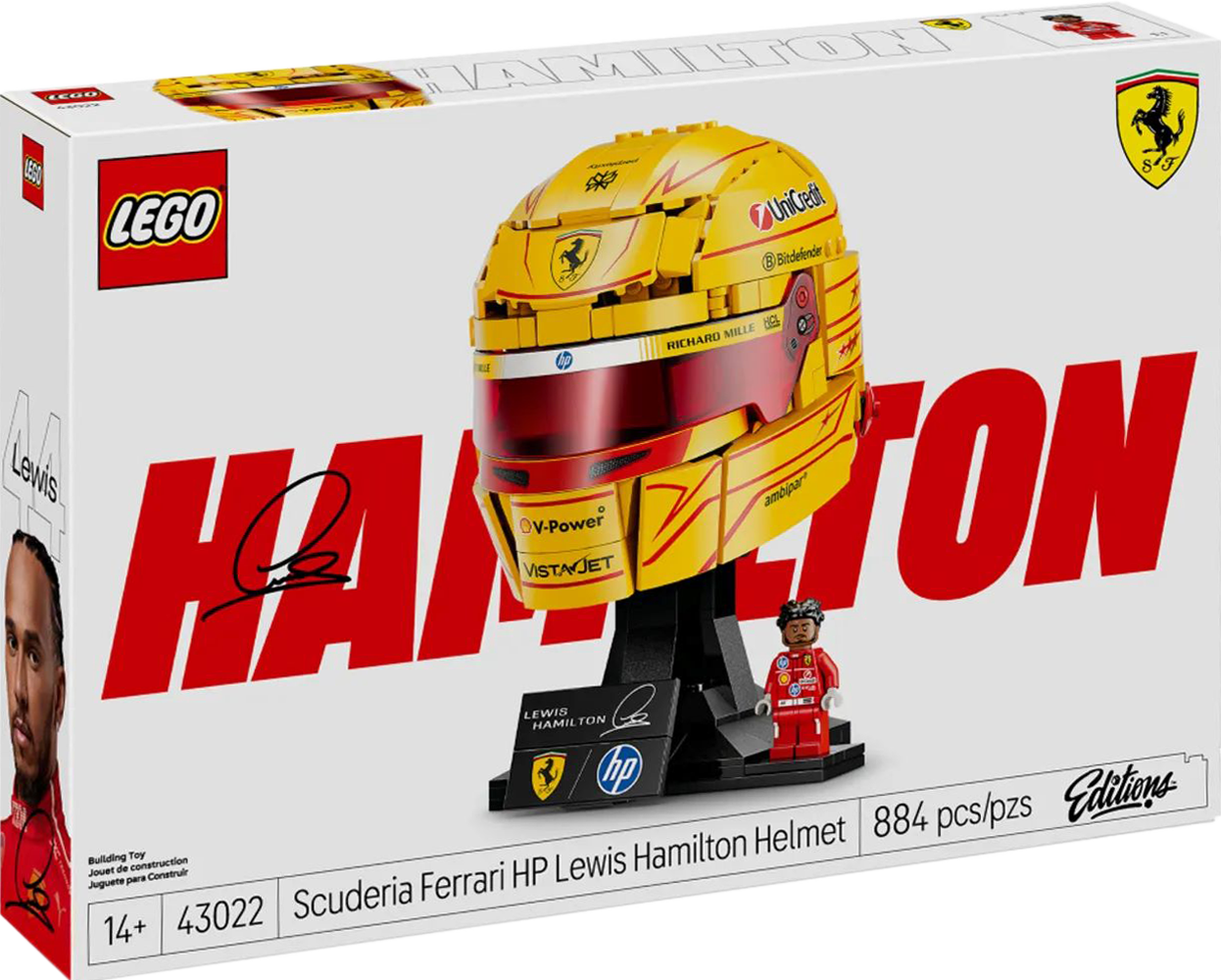 Casque Scuderia Ferrari HP Helmet de Lewis Hamilton • 886 pcs • Réf. 43022